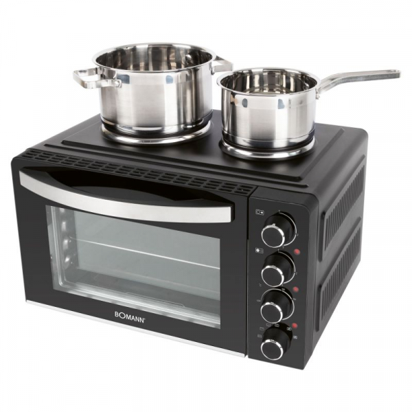 Bomann KK 6059 CB Mini-Backofen mit Kochplatten